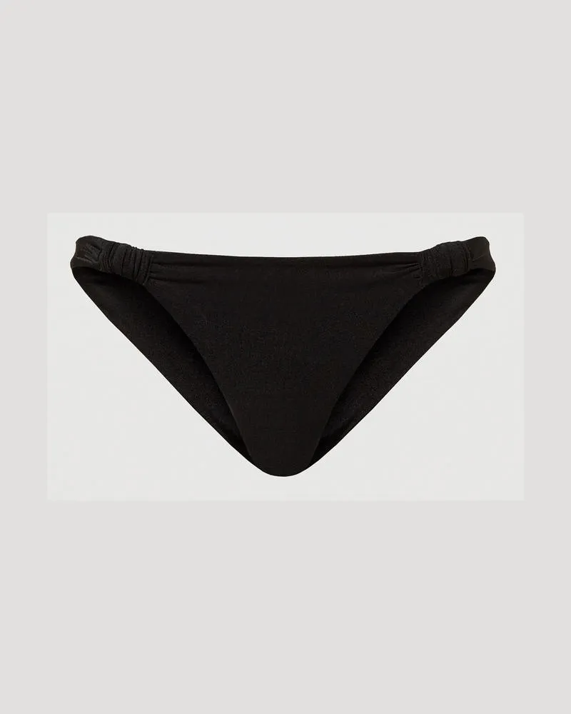 Twin-Set Bademode - Brazilian-Bikinihose mit Raffungen, Schwarz, Größe Schwarz