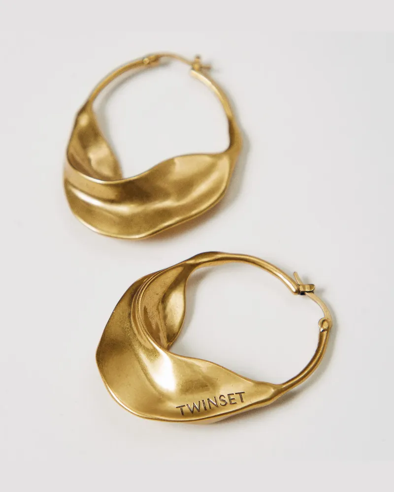 Twin-Set Accessoires - Halbmond-Ohrringe, Old Gold, Einheitsgröße Old
