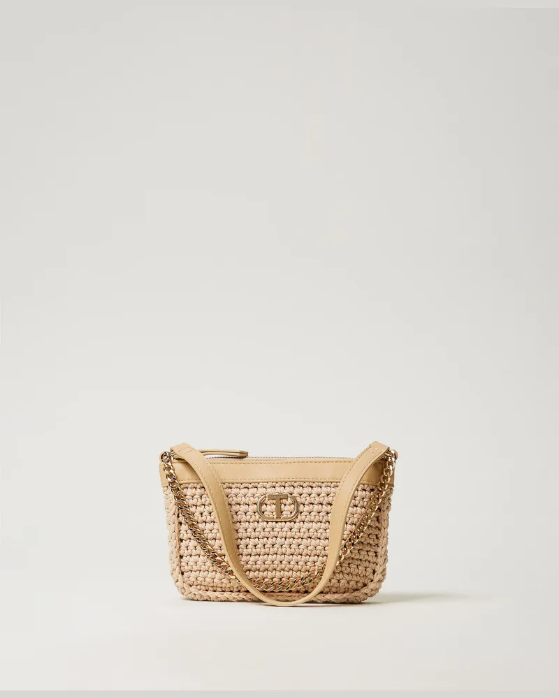 Twin-Set Taschen - Gehäkelte Umhängetasche „Petite", Natur Weiß, Einheitsgröße 