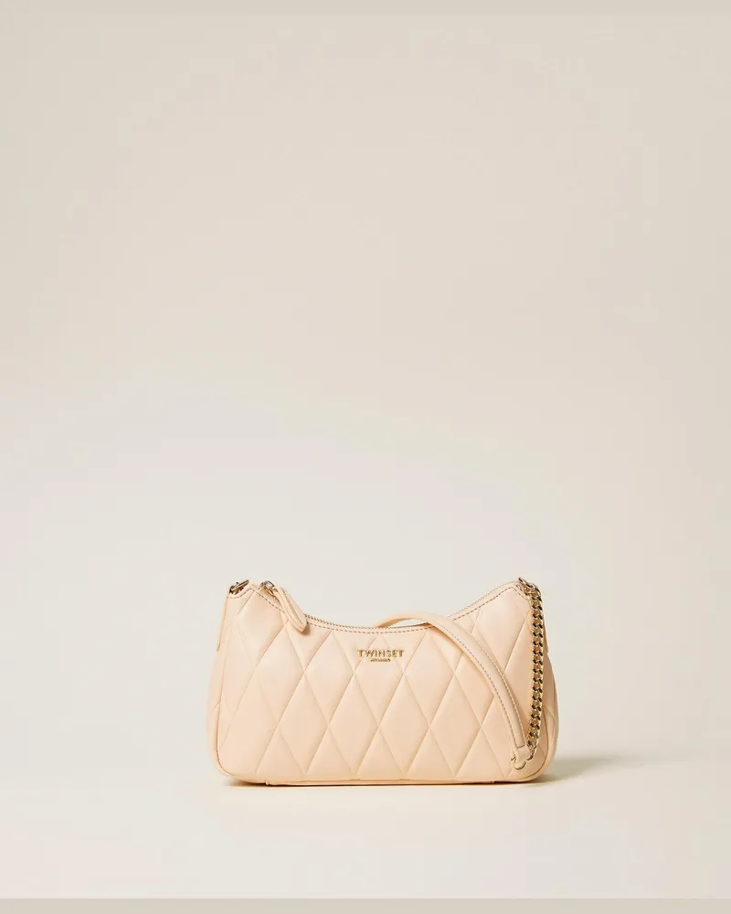 Twin-Set Gesteppte Umhängetasche Peach
