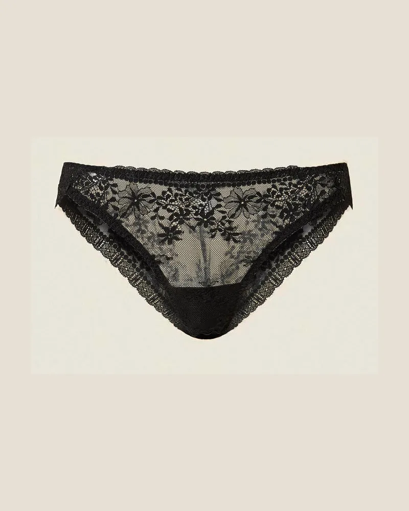 Twin-Set Unterwäsche und Nachtwäsche - Brazilian-Slip aus Spitze, Schwarz, Größe Schwarz