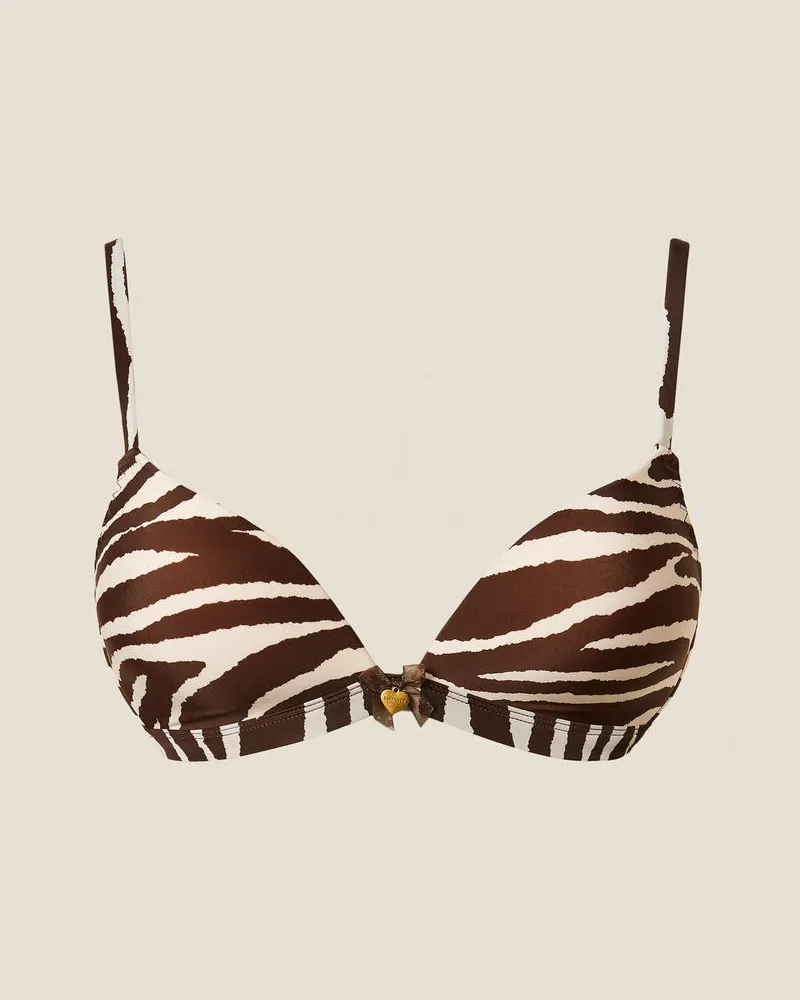 Twin-Set Unterwäsche und Nachtwäsche - Triangel-BH mit Animalprint, Zebraprint, Größe Zebraprint
