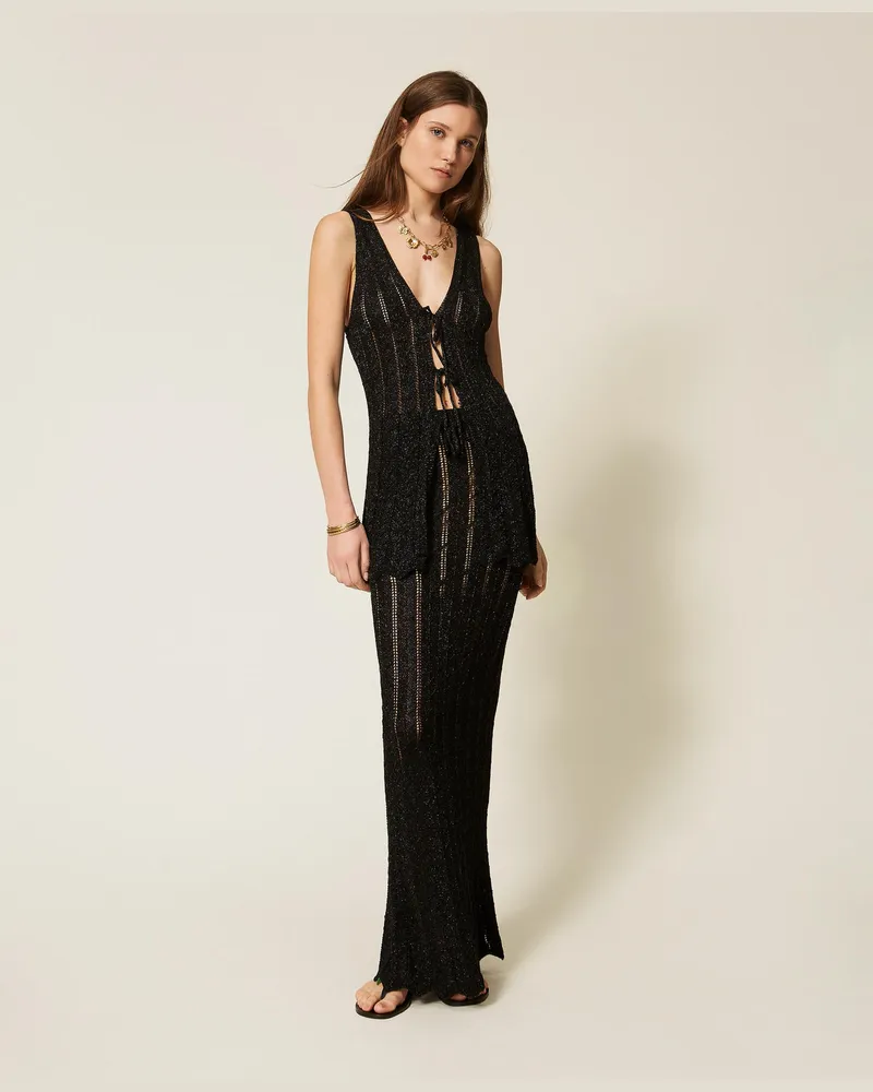 Twin-Set 2-in-1-Strickweste Lurex