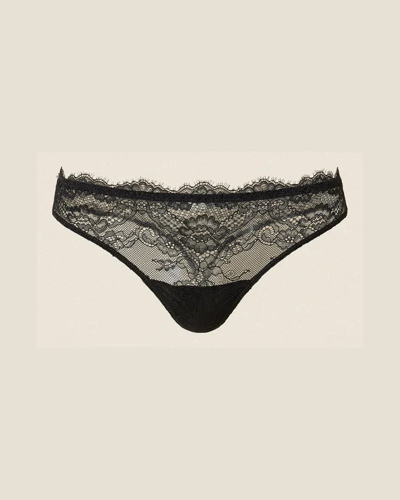 Twin-Set Unterwäsche und Nachtwäsche - String-Tanga aus Spitze, Schwarz, Größe Schwarz