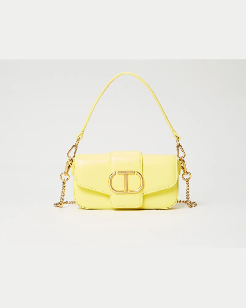 Twin-Set Taschen - Umhängetasche „Amie" aus Leder, „Celandine"-Gelb, Einheitsgröße 