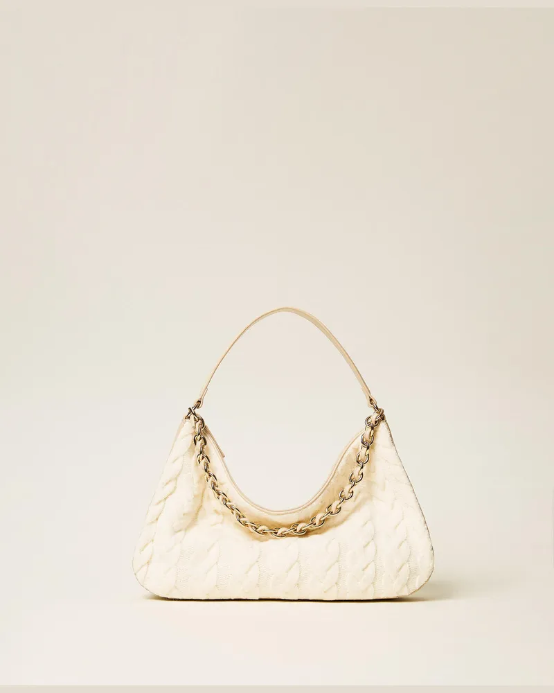 Twin-Set Taschen - Stricktasche „Liliane", „Parchment"-Beige, Einheitsgröße „parchment“-beige