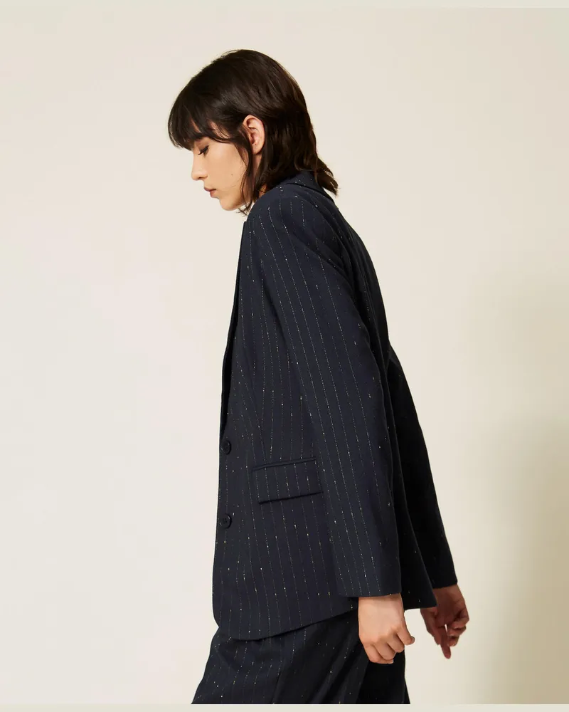 Actitude by Twinset Nadelstreifenblazer Blue