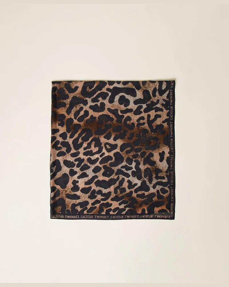 Actitude by Twinset Tuch mit Animalprint Animalprint