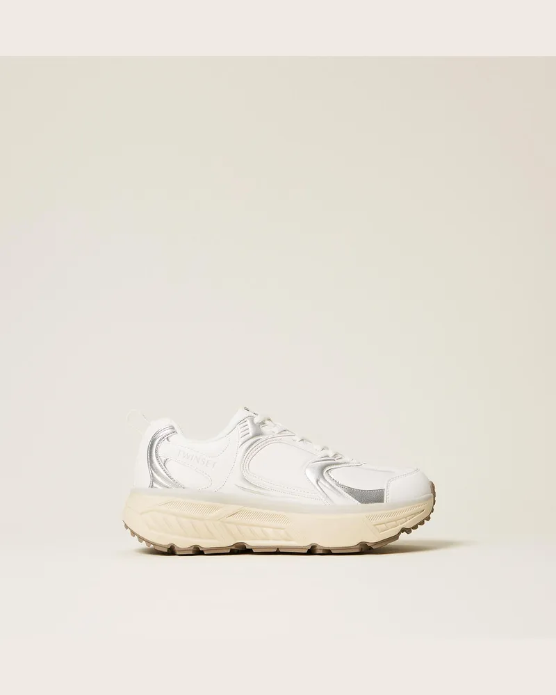 Twin-Set Schuhe - Fessura Sneaker im Laufschuhstil, Lilie, Größe Lilie