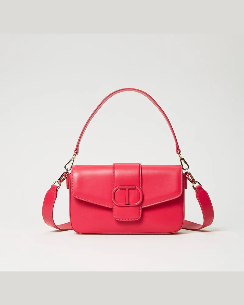 Twin-Set Taschen - Umhängetasche „Amie" aus Leder, „Bright Rose"-Rosa, Einheitsgröße 