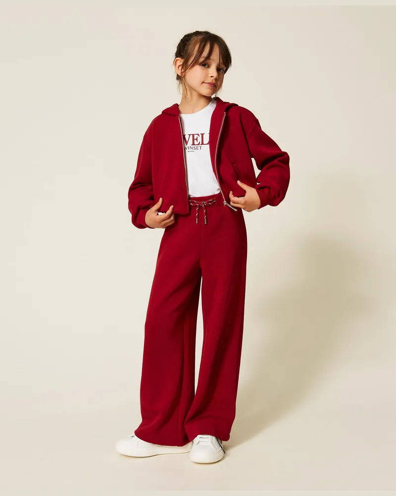 Twin-Set Sweatshirt und weite Hose aus Scuba 