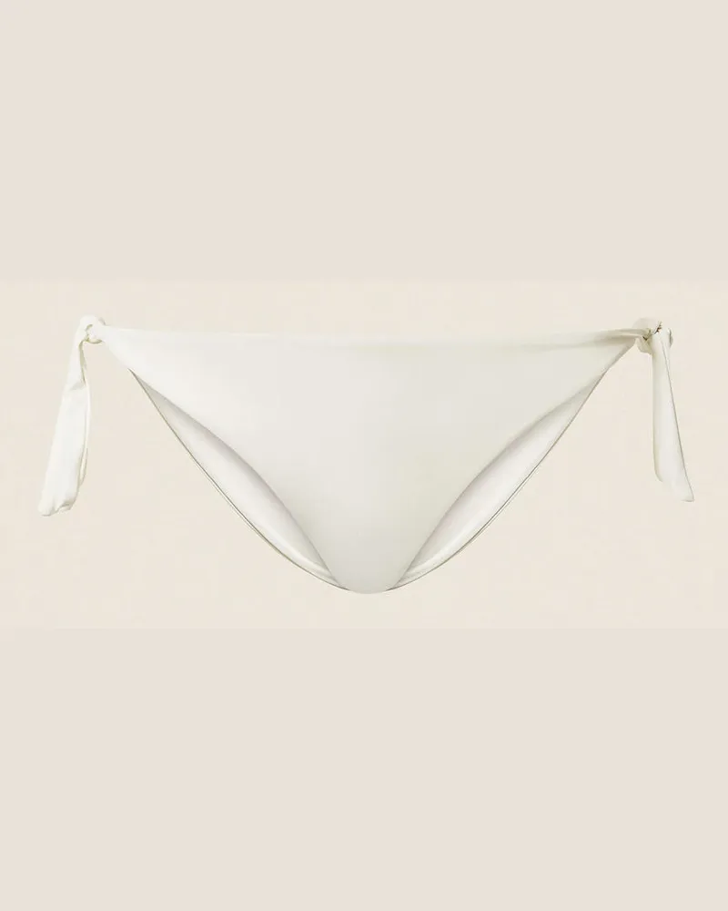 Twin-Set Bademode - Bikinitanga mit Logo, Mattweiß, Größe Mattweiß