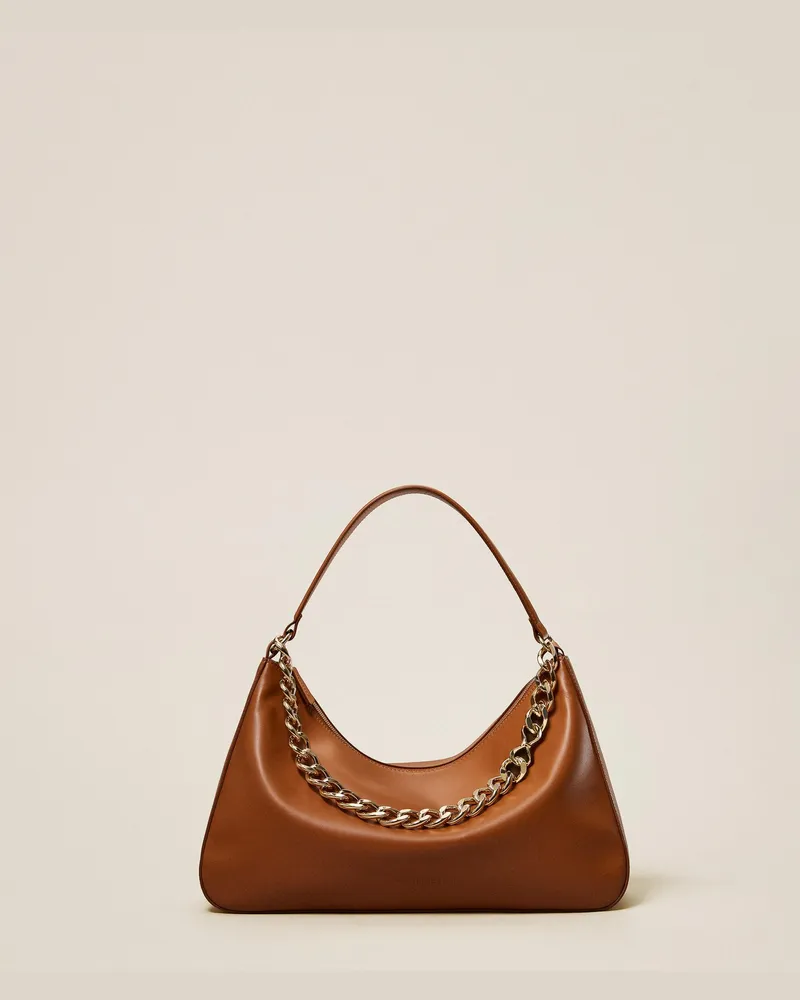 Twin-Set Mittelgroße Tasche 'Liliane' aus Leder, Damen, Leder Leder