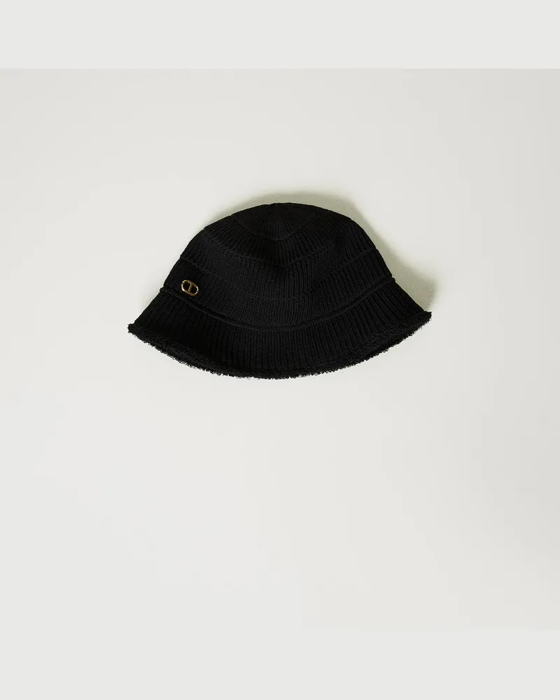 Twin-Set Accessoires - Fischerhut aus Gestrick, Schwarz, Einheitsgröße Schwarz