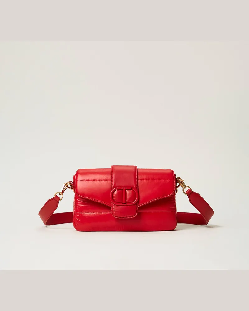 Twin-Set Taschen - Mittelgroße Umhängetasche „Amie Ski" aus Nylon, Venedigrot, Einheitsgröße 