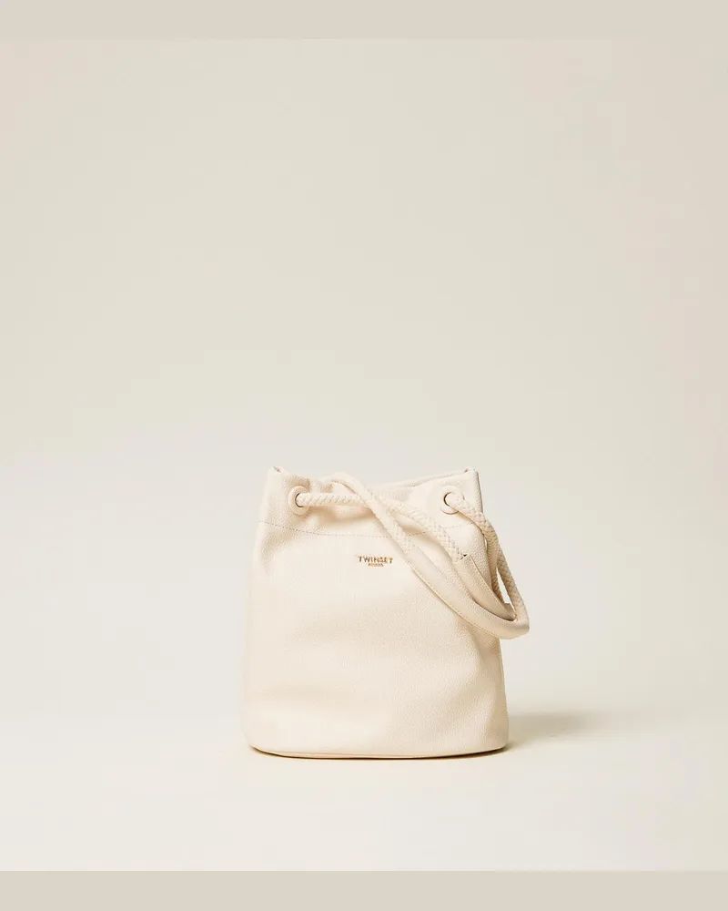 Twin-Set Taschen - Beuteltasche mit Kordelhenkeln, Perlmutt, Einheitsgröße Perlmutt