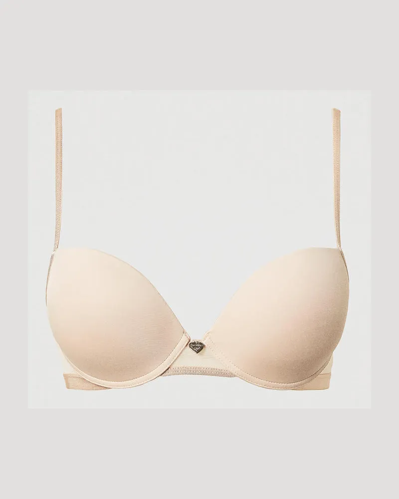 Twin-Set Unterwäsche - Push-up-BH aus Tüll, Wonder Beige, Größe: 4-C 