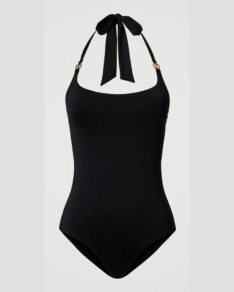 Twin-Set Bademode - Badeanzug mit Oval Ts, Schwarz, Größe: 2-B 