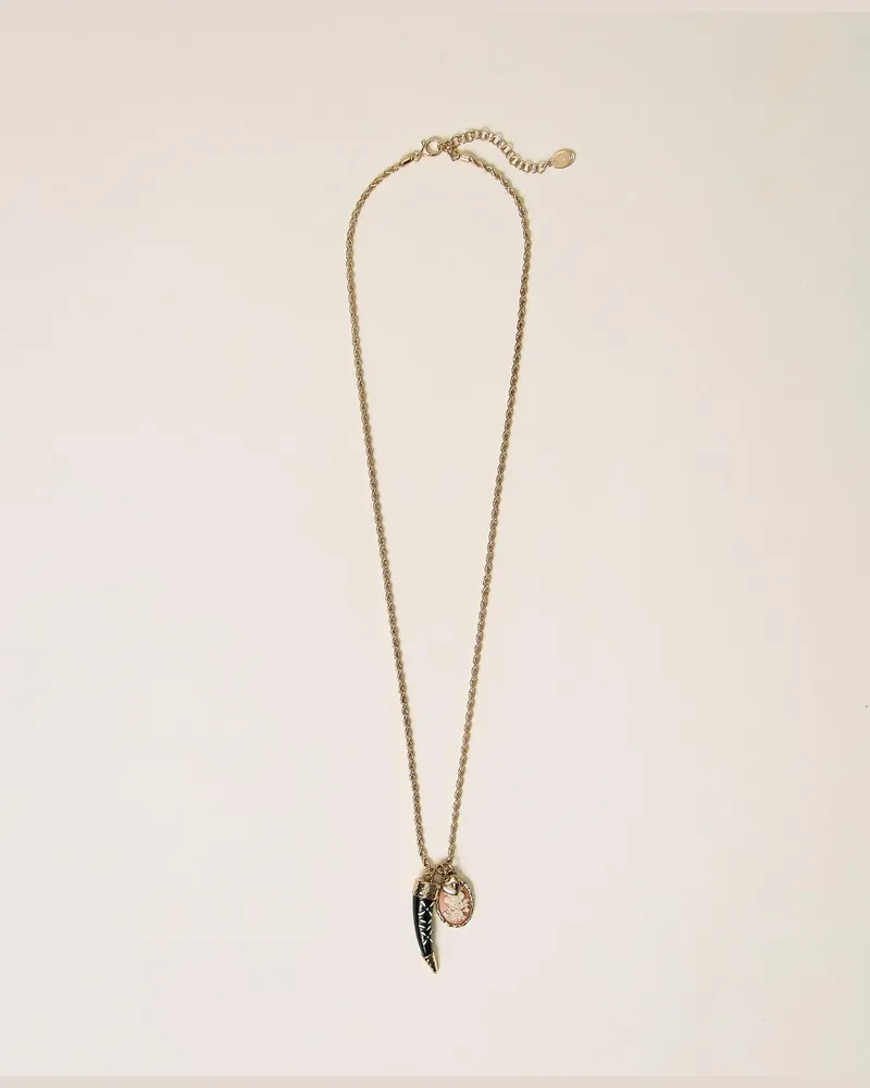Twin-Set Lange Kette mit Anhängern Natural