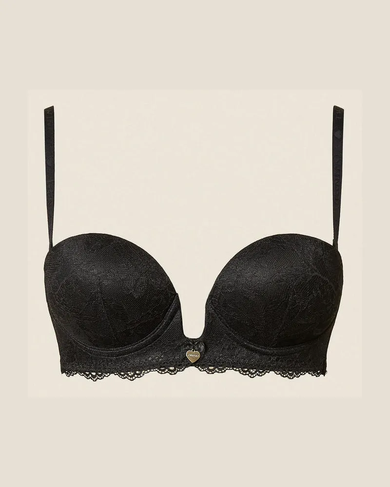 Twin-Set Bandeau-BH mit Spitze Schwarz