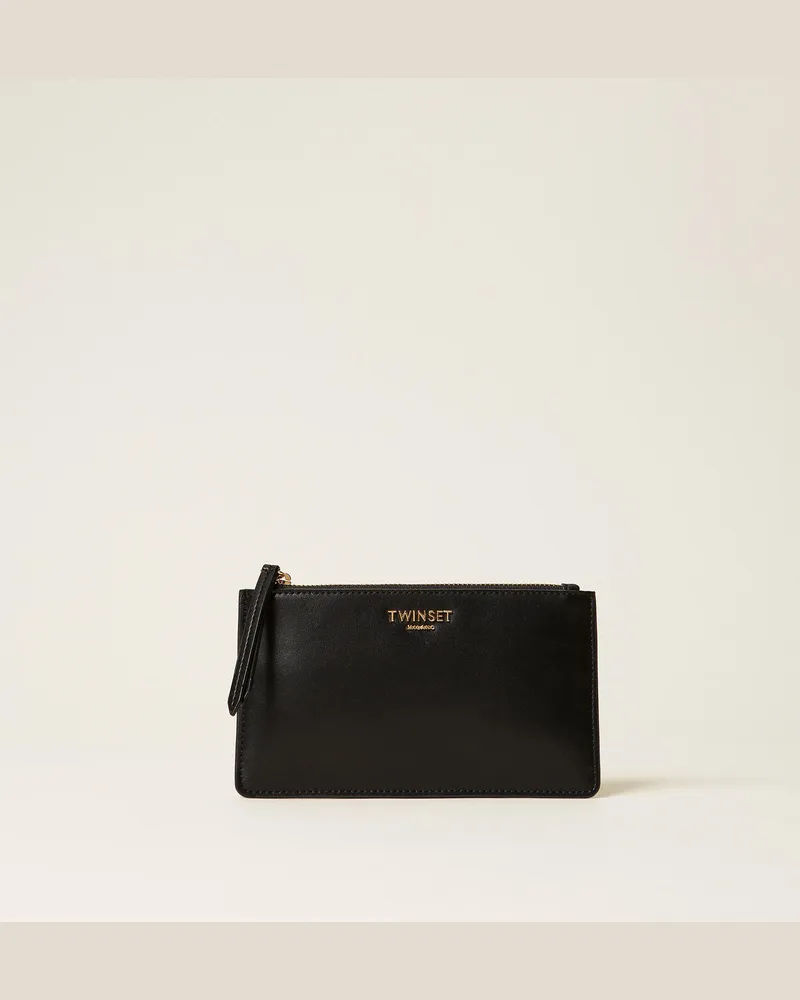 Twin-Set Accessoires - Dokumentenmappe mit Logo, Schwarz, Einheitsgröße Schwarz