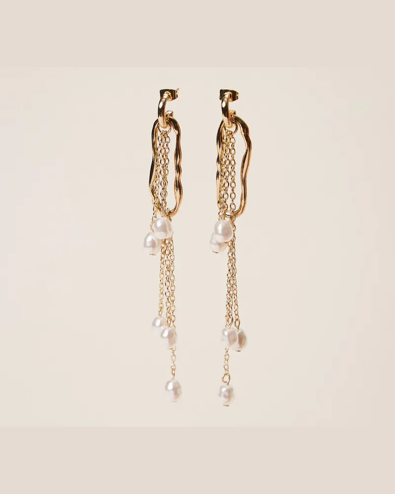 Twin-Set Ohrringe mit Ringen und Perlen New