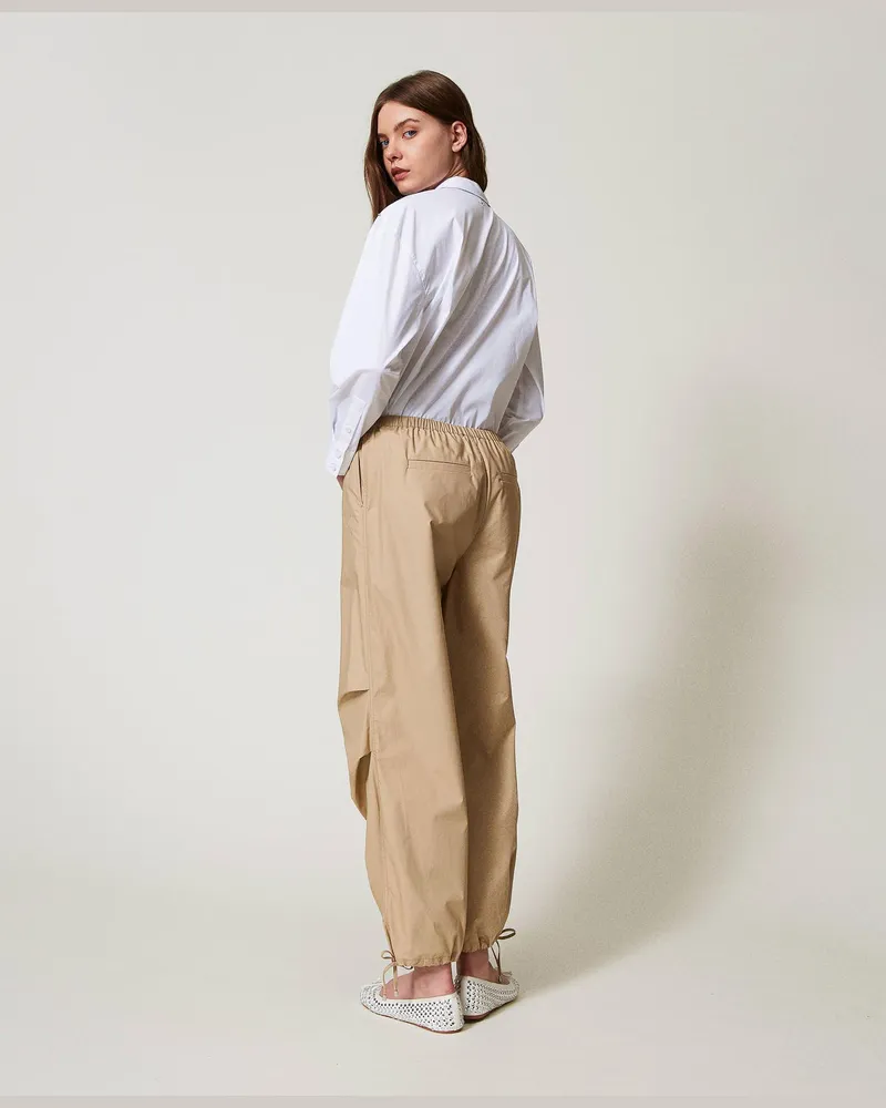 Actitude by Twinset Hosen - Joggers aus Popeline, Incense, Baumwolle, Größe Incense