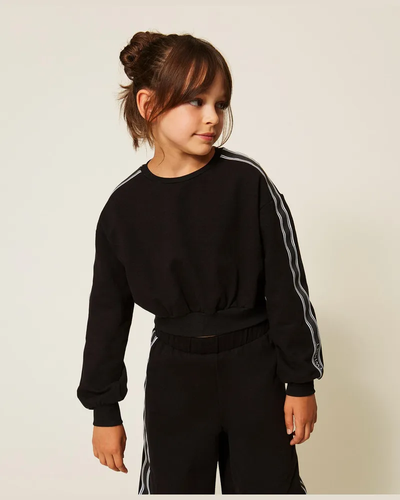 Twin-Set Sweatjacke mit Logostreifen 