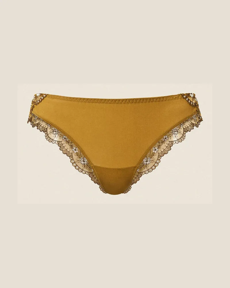 Twin-Set Brazilian-Slip aus besticktem Tüll Stickerei