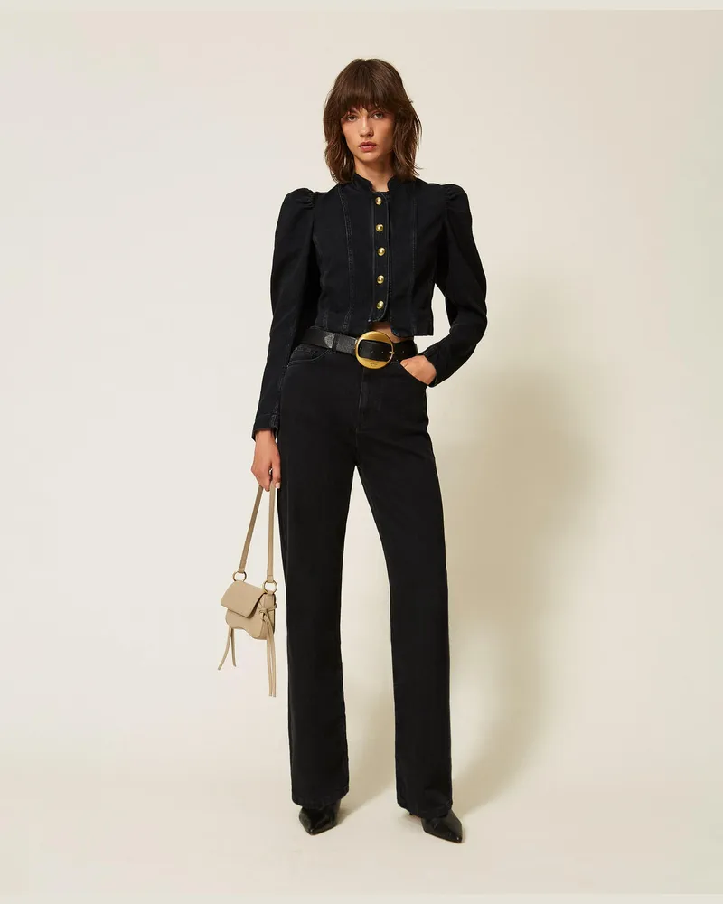 Twin-Set Wide-Leg-Jeans im Five-Pocket-Stil 