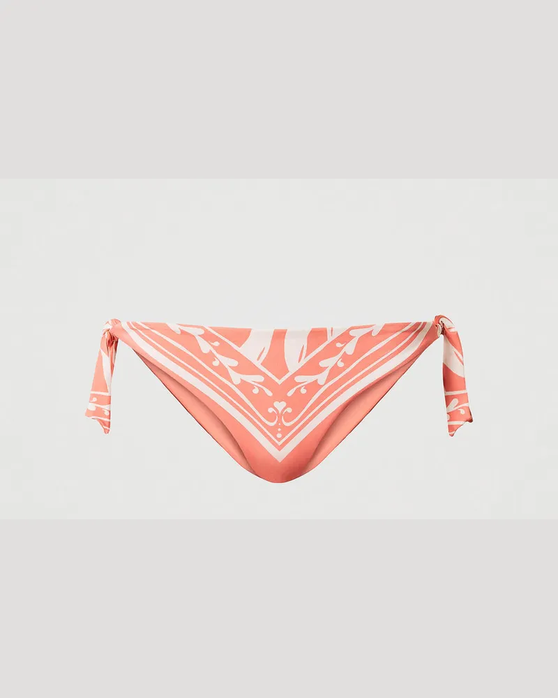 Twin-Set Bademode - Bikinitanga mit Foulardprint, Foulard-Print Coral Sunset / Coral Sunset, Größe Foulard-print
