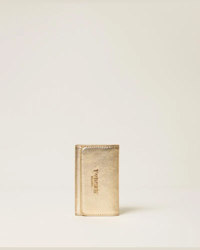 Twin-Set Accessoires - Klapp-Schlüsselanhänger mit Logo, Gelbgold, Einheitsgröße Gelbgold