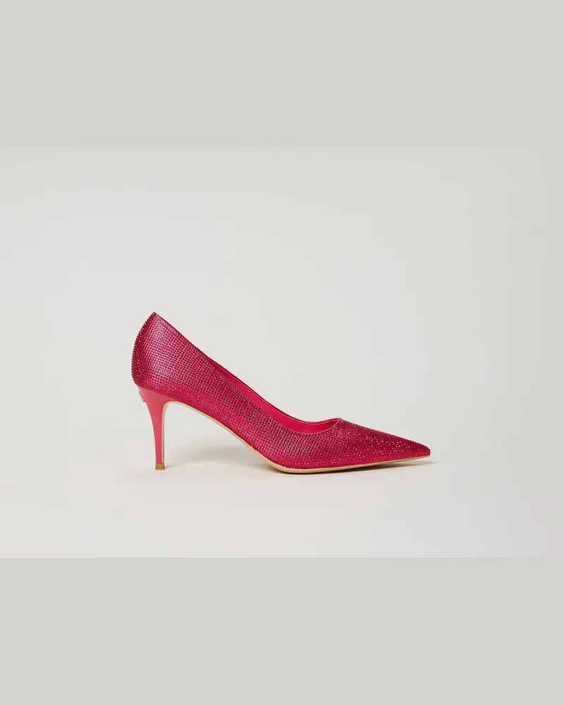 Actitude by Twinset Schuhe - Pumps mit Alloverstrass, Dahlienfuchsia, Größe Dahlienfuchsia