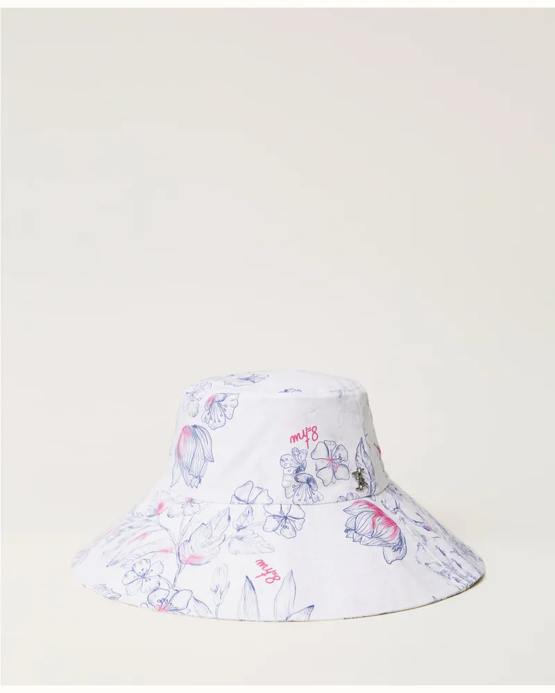 Actitude by Twinset Accessoires - MYFO Fischerhut mit Blumenmotiv, Japanese Toile De Jouy, Einheitsgröße Japanese