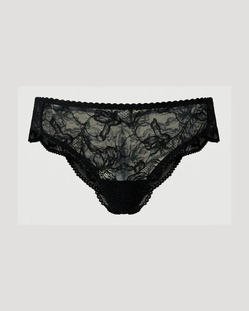 Twin-Set Unterwäsche - Brazilian-Slip aus Spitze, Schwarz, Größe: II 