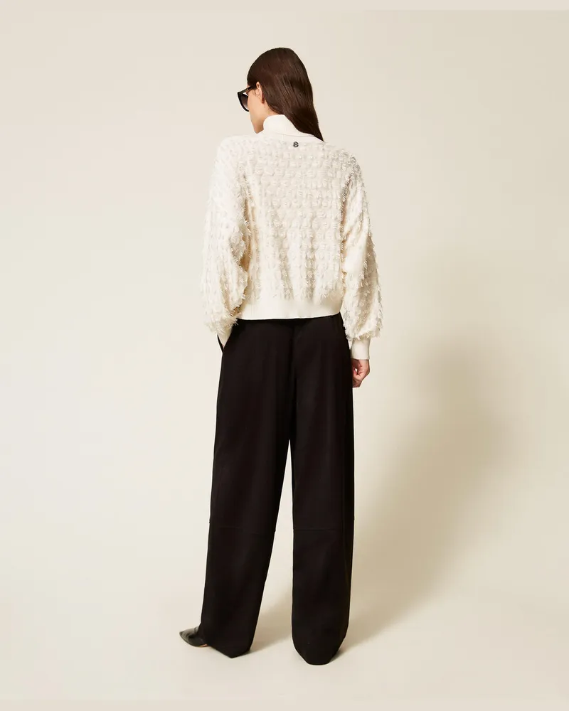 Actitude by Twinset Hosen - Palazzohose mit Abnähern, Schwarz, Größe Schwarz