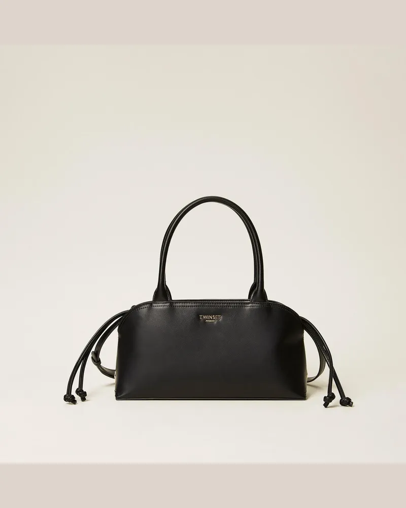 Twin-Set Taschen - Bauletto-Tasche mit bedruckter Pochette, Schwarz, Einheitsgröße Schwarz