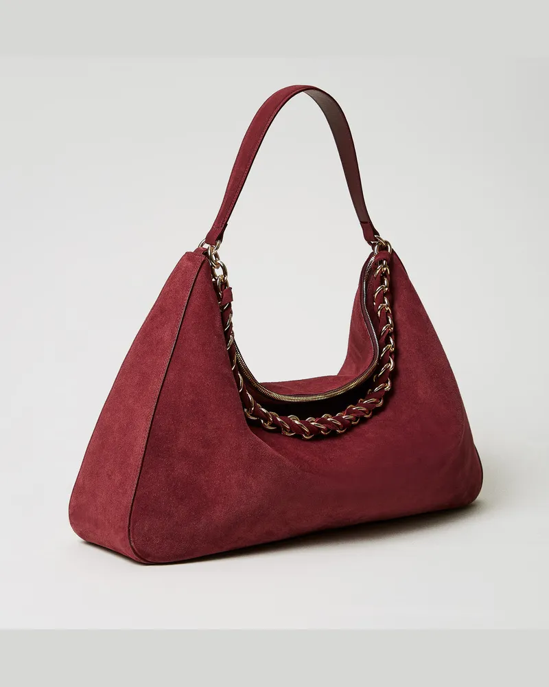 Twin-Set Taschen - Große Tasche „Liliane" aus Rauleder, „Winetasting"-Violett, Einheitsgröße „winetasting“-violett