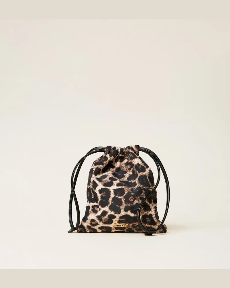 Twin-Set Pouch-Bag mit Animalprint Leopardenprint