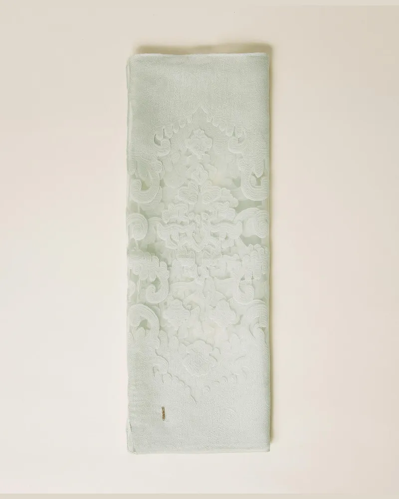 Twin-Set Accessoires - Stola aus Intarsien-Spitze, "Aqua"-Hellblau, Pizzo, Einheitsgröße Aqua-hellblau