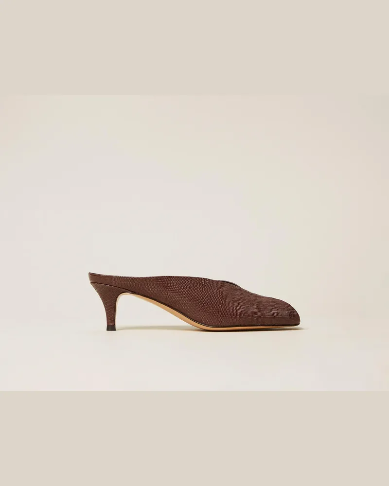 Twin-Set Mules aus Leder Print