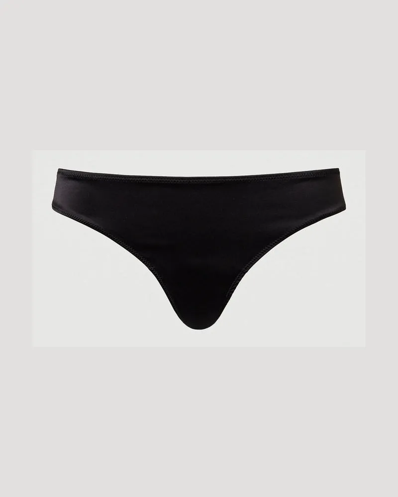 Twin-Set Unterwäsche - Tanga aus Satin, Schwarz, Größe: V 