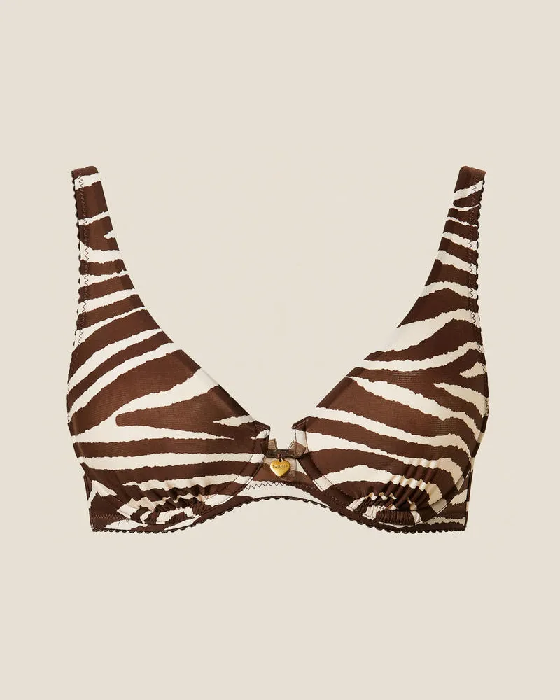 Twin-Set Unterwäsche und Nachtwäsche - Bügel-BH mit Animalprint, Zebraprint, Größe Zebraprint