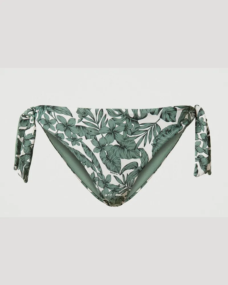 Twin-Set Bademode - Bikinitanga mit Blattprint, Palmenprint „Turtle Green", Größe: V 