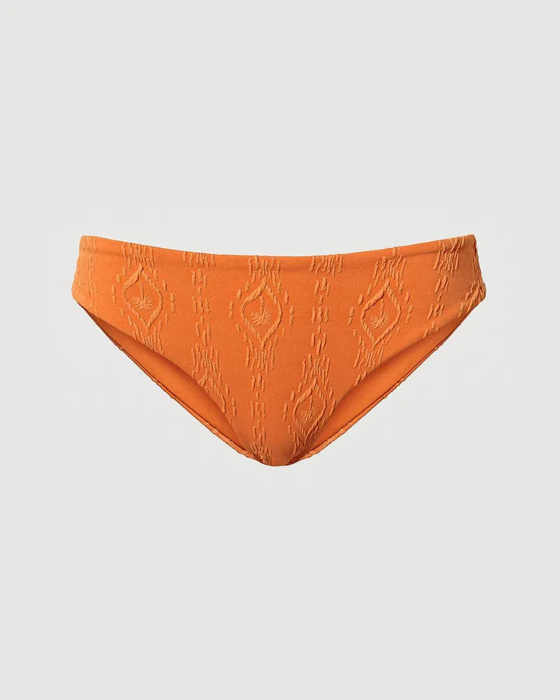 Twin-Set Bademode - Brazilian-Bikinihose mit eingeprägtem Dessin, "Summer Orange", Größe: V 