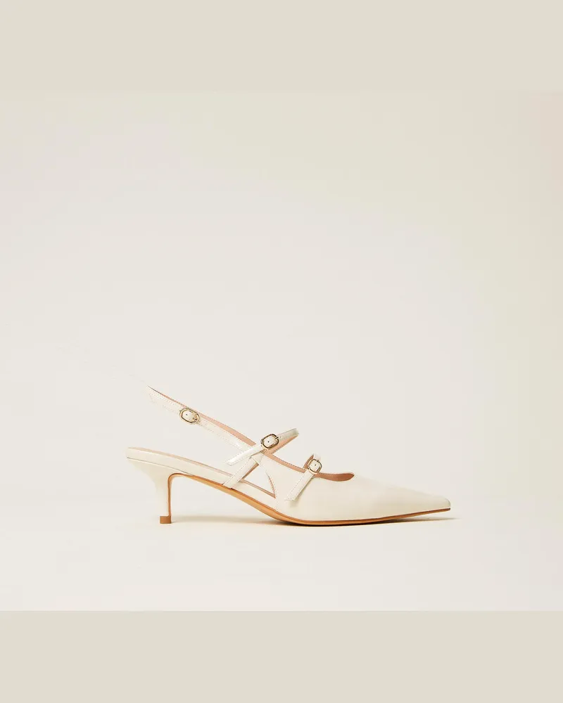 Twin-Set Schuhe - Slingback-Pumps mit Riemchen, Lilie, Größe Lilie