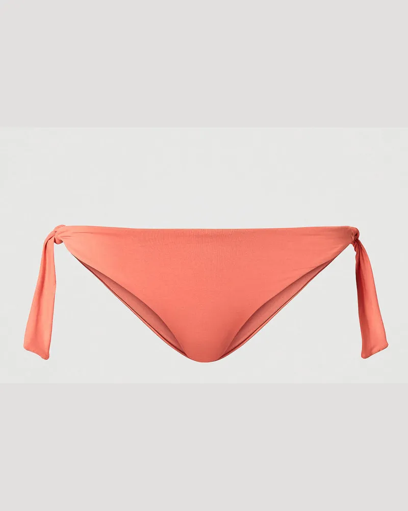 Twin-Set Bademode - Bikinitanga mit Schleifen, Coral Sunset, Größe Coral