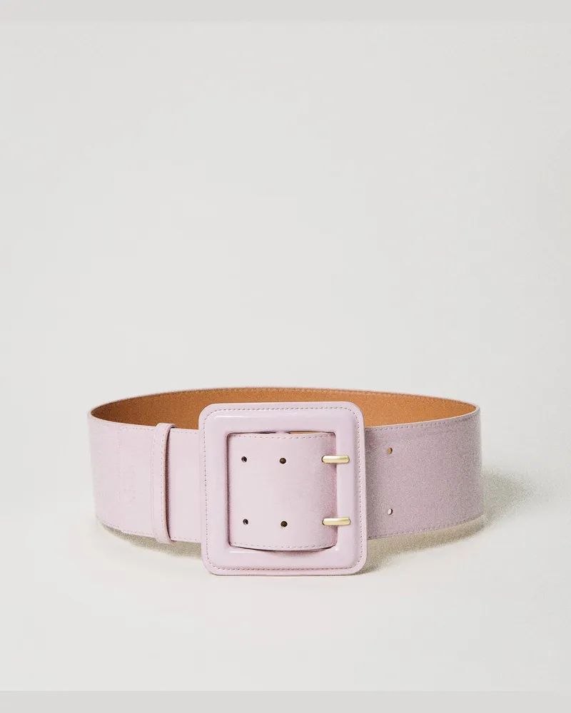 Actitude by Twinset Accessoires - Gürtel mit bezogener Schnalle, „Cradle Pink"-Rosa, Größe „cradle