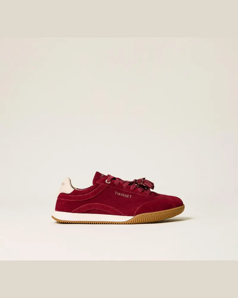 Twin-Set Sneaker aus Veloursleder mit Quasten Indian