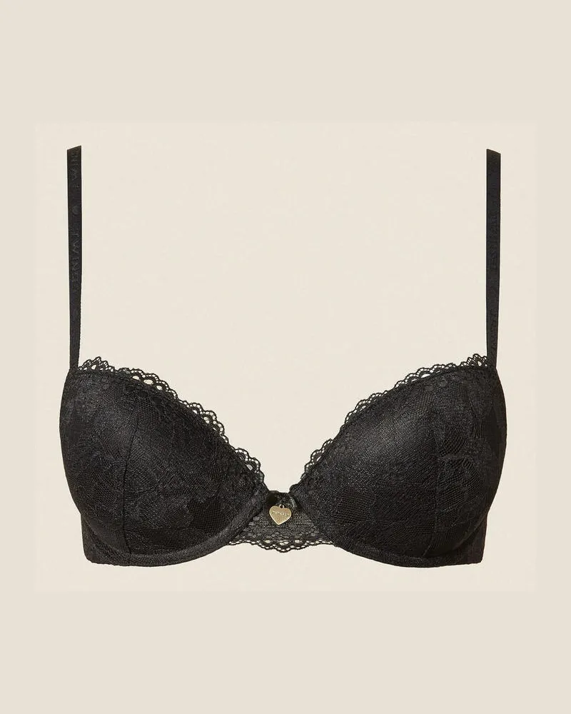 Twin-Set Push-up-BH aus Spitze Schwarz